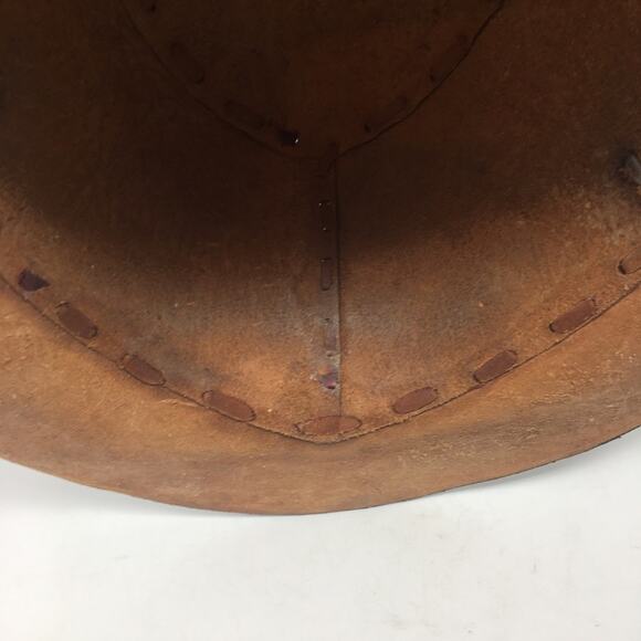 Leather Brown Outback Hiking Hat with silver embellishments main image 4